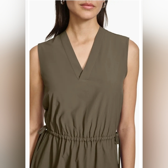 Calvin Klein Sleeveless Drawstring Waist Sheath Dress Size 16 - Picture 4 of 9